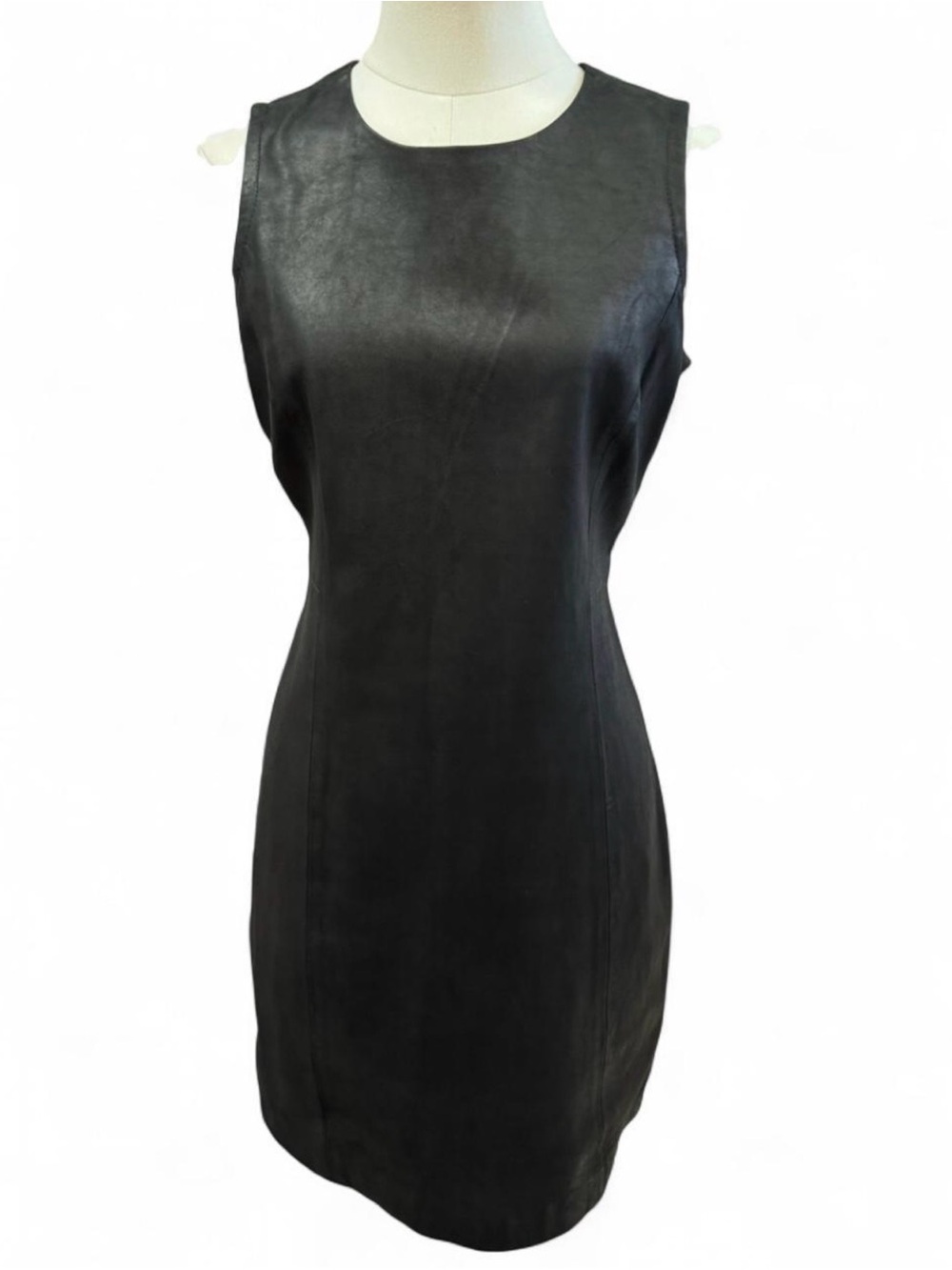 theyskens’ theory quilted geometric black lamb leather mini dress 🖤